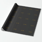 Papier Cadeau Calligraphie de nom Professionnel Élégant Couleur (Déroulé)