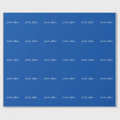 Papier Cadeau Calligraphie Moderne Élégante Nom Professionnel Bl (Plat)