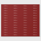 Papier Cadeau Calligraphie Professionnelle Rouge Foncé Marron Aj (Plat)