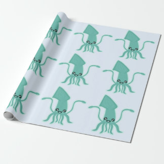 Papier Cadeau Calmar de Kawaii