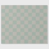 Papier Cadeau Calme Seafoam Green Gris Plaid Motif (Plat)