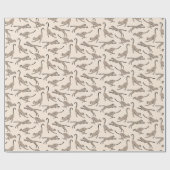 Papier Cadeau Calming cheetah leopard neutral warm beige cream (Plat)