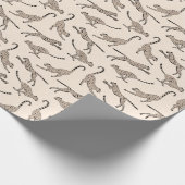Papier Cadeau Calming cheetah leopard neutral warm beige cream (Coin)