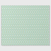 Papier Cadeau Calypso Wavy Stripe in Light Green and Aqua (Plat)