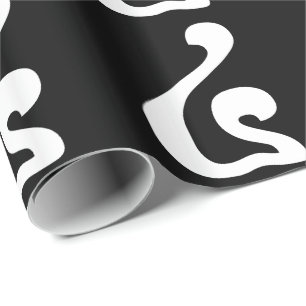 Papier Cadeau Cambodian Number 4 / Four / ៤ (Buen) Khmer Script