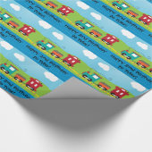 Papier Cadeau Cambuse de train de Choo Choo d'enfants (Coin)