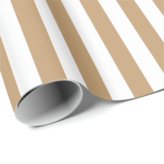 Papier Cadeau Camel Brown/Blancs (Coin rond)