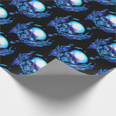 Papier Cadeau caméléon bleu crâne (Coin)