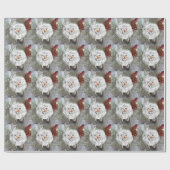 Papier Cadeau Camélia blanc (Plat)