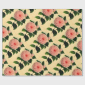 Papier Cadeau Camélia vintage (Plat)