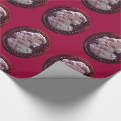 PAPIER CADEAU CAMEO ANTIQUE, DAME AUX RAISONS ET AUX GRAPEVINES (Coin)