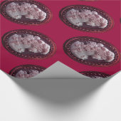 PAPIER CADEAU CAMEO ANTIQUE, DAME AUX RAISONS ET AUX GRAPEVINES (Coin)