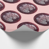 PAPIER CADEAU CAMEO ANTIQUE, DAME AUX RAISONS ET AUX GRAPEVINES (Coin)