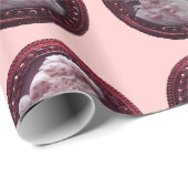 PAPIER CADEAU CAMEO ANTIQUE, DAME AUX RAISONS ET AUX GRAPEVINES (Coin rond)