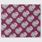 PAPIER CADEAU CAMEO ANTIQUE, LUNE DAME DE NUIT AVEC OWL (Plat)