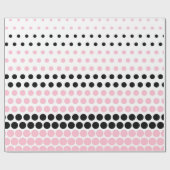Papier Cadeau Cameo Pink et Black Polka Dot (Plat)