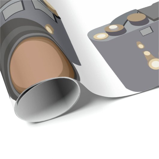 Papier Cadeau Caméra (Coin rond)