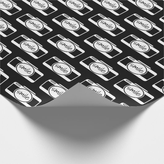 Papier Cadeau Caméra avec texte souriant (Coin)
