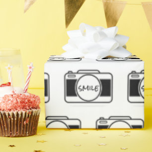 Papier Cadeau Caméra avec texte sourire
