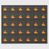 Papier Cadeau Caméra de cinéma Orange (Plat)