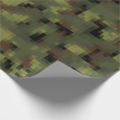 Papier Cadeau Caméra militaire numérique verte (Coin)