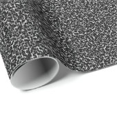 Papier Cadeau Caméra numérique noir blanc gris Motif (Coin rond)