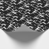 Papier Cadeau Caméra numérique noir blanc gris Motif (Coin)