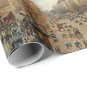 Papier Cadeau Camille Pissarro Boulevard Montmartre Peinture (Coin rond)