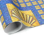 Papier Cadeau Camino de Santiago Le chemin de saint Jacques 0029 (Coin rond)