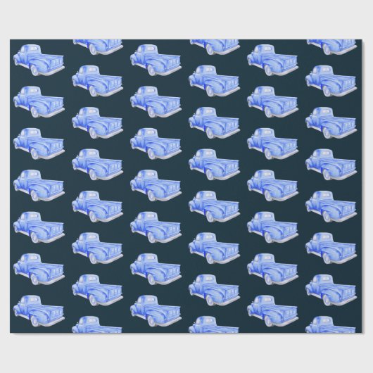 PAPIER CADEAU CAMION BLEUE (Plat)