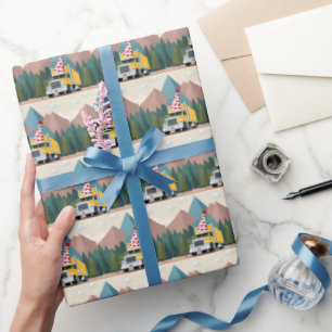 Papier Cadeau Camion Bonne fête d'anniversaire amusant équipemen