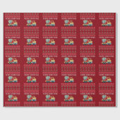 Papier Cadeau Camion ciment Vilain Sweat de Noël (Plat)