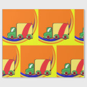 Papier Cadeau Camion coloré (Plat)