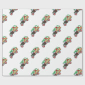 Papier Cadeau Camion de Christma (Plat)