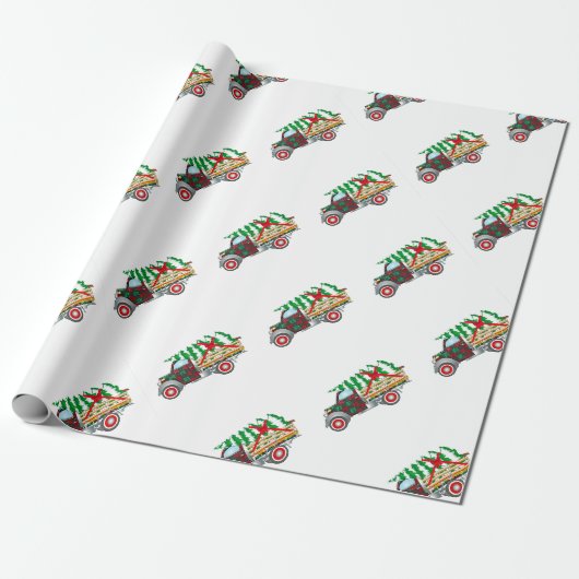 Papier Cadeau Camion de Christma (Déroulé)