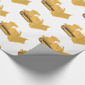 Papier Cadeau Camion de construction Bulldozer (Coin)