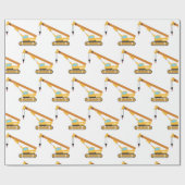 Papier Cadeau Camion de construction de grue (Plat)