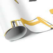 Papier Cadeau Camion de construction de l'excavateur (Coin rond)