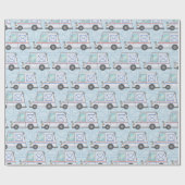 Papier Cadeau Camion de courrier personnalisable (Plat)