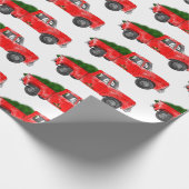 Papier Cadeau Camion de la ferme Red Christmas (Coin)