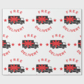 Papier Cadeau Camion de livraison gratuite (Plat)