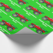 Papier Cadeau Camion de monstre avec l'arbre de Noël (Coin)