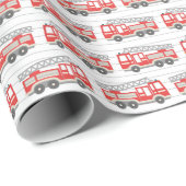 Papier Cadeau Camion de pompiers (Coin rond)