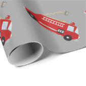 Papier Cadeau Camion de pompiers (Coin rond)
