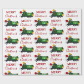 Papier Cadeau Camion de recyclage de Noël (Plat)