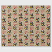 Papier Cadeau Camion de transport de Noël Kraft (Plat)