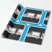 Papier Cadeau Camion Et Remorque (Déroulé)