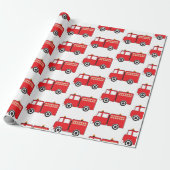 Papier Cadeau Camion feu rouge (Déroulé)
