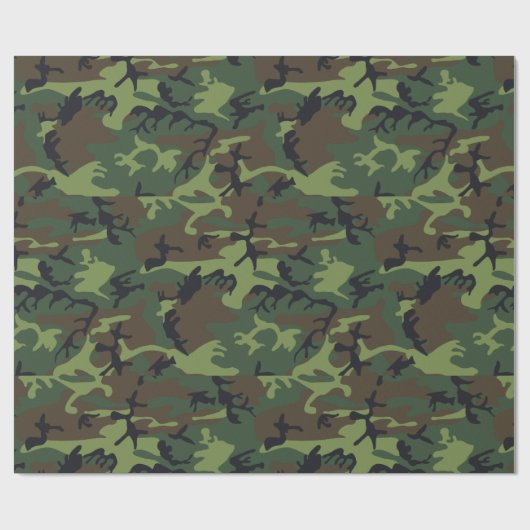 Papier Cadeau Camion militaire de Green Forest (Plat)