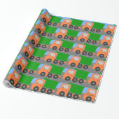Papier Cadeau Camion orange dump (Déroulé)